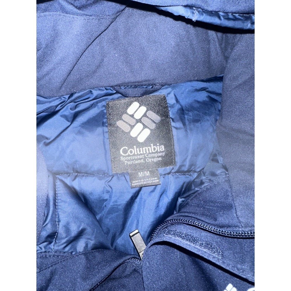 Columbia Mens Blizzard Fighter OmniTech Jacket Navy Blue Insulated Medium - Picture 6 of 10